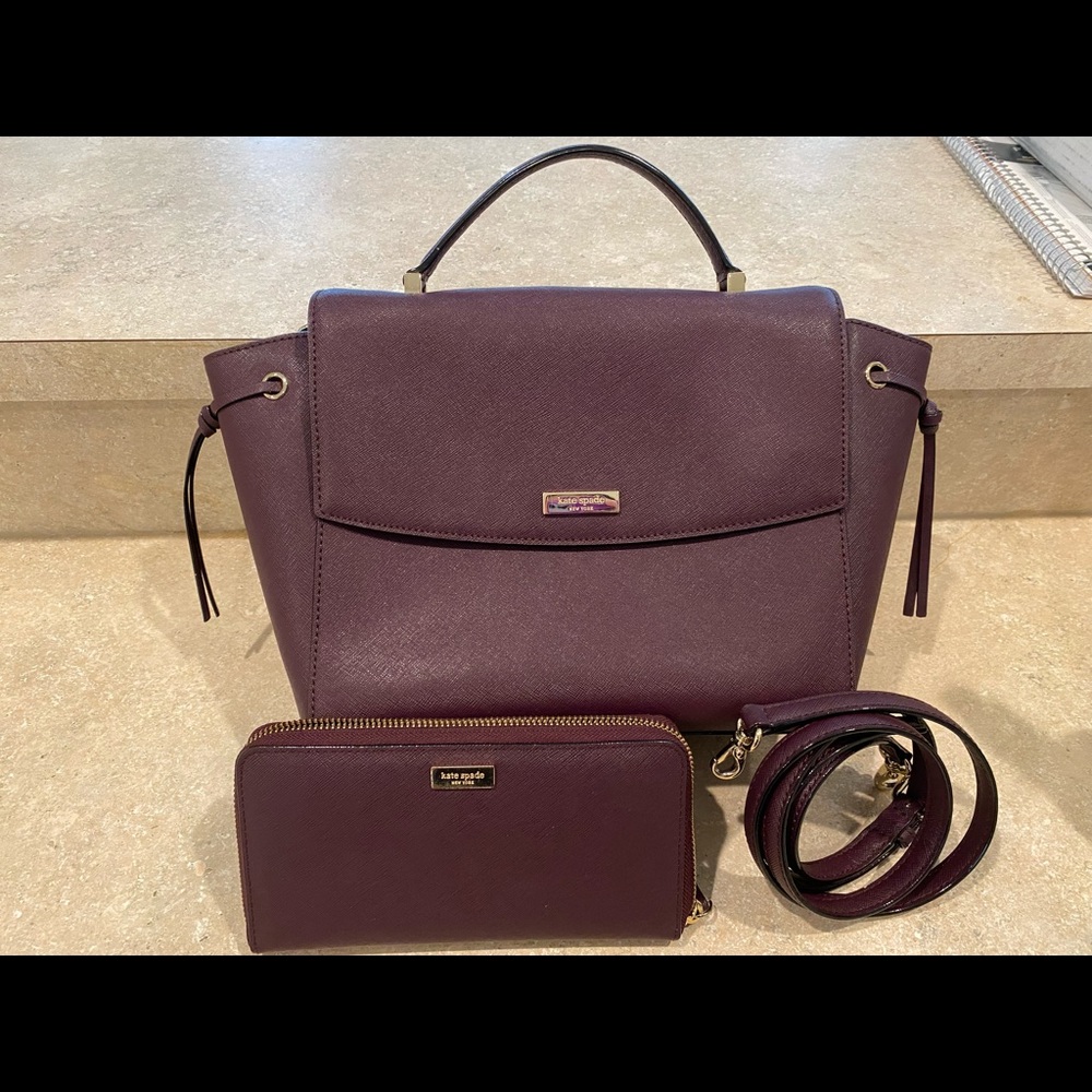 Burgundy Kate Spade Purse and Wallet Matching Set